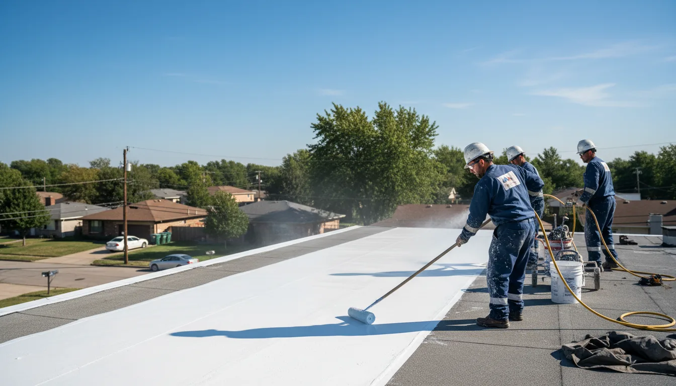Commercial roof coating in Dryden, MI near me